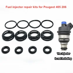 4Sets Fuel Injector Repair Service Kit for Auto Part D2159MA for Peugeot 405 206 PUNTA AZUL PG405 198487 34800