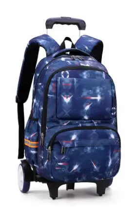 ZIRANYU Middle School Rolling Backpack School Trolley Bag For Teenagers wheeled Bag for Boys Children Trolley backpack wheels