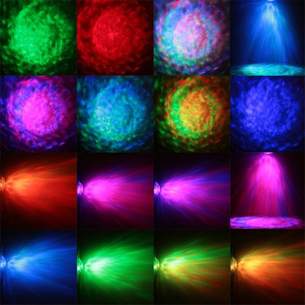 LED Water Wave Ripple Stage Lights DJ Disco Party Star Galaxy Laser Projector Lamp for KTV Wedding Christmas Atmosphere Decor