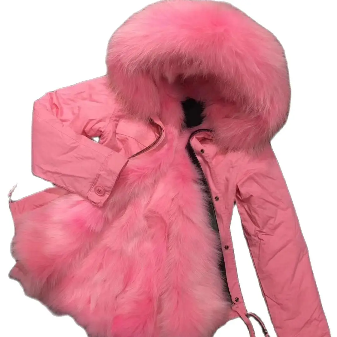 Nuovo Design giovane e carino Parka rosa stile corto per ragazze cappotto giovanile giacca e cappotto da donna