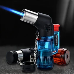 Powerful Jet Flame Butane Gas Transparent Body Design Refillable Adjustable Butane Jet Torch Lighter BBQ Flame Ignition Tools