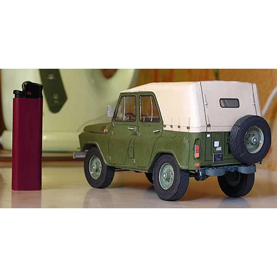 1:25 Scale WW II Soviet Union UAZ-469 Off-road Vehicle Model DIY 3D Paper Card Building Sets Military Model Toys