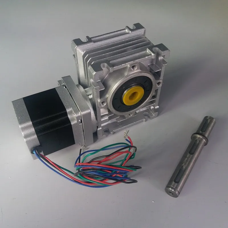 10:1 Worm Gearbox RV030 Speed Reducer 14mm output +Nema23 Stepper Motor 3A 56MM 1.2NM 172Oz-in Convert 90 degree +TB6600 Driver