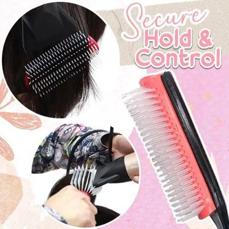 Escova de ondulação repulante definida, pente de ondulação antiestático para salão de beleza, cuidados com o cabelo, casaco curvado reto, cabeça de pera, cabelo redondo