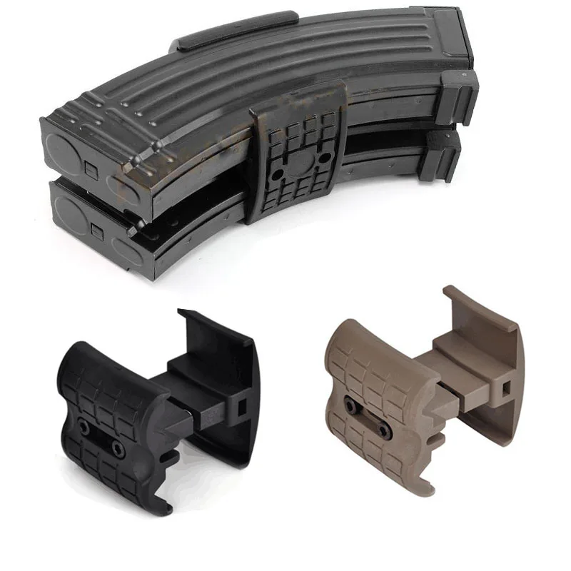 Tactical 7.62 Magazine Coupler Clamp Airsoft Mag Parallel Connector HuntingFor AK47/74 Series Accessories Rifle Gun Double MagAK