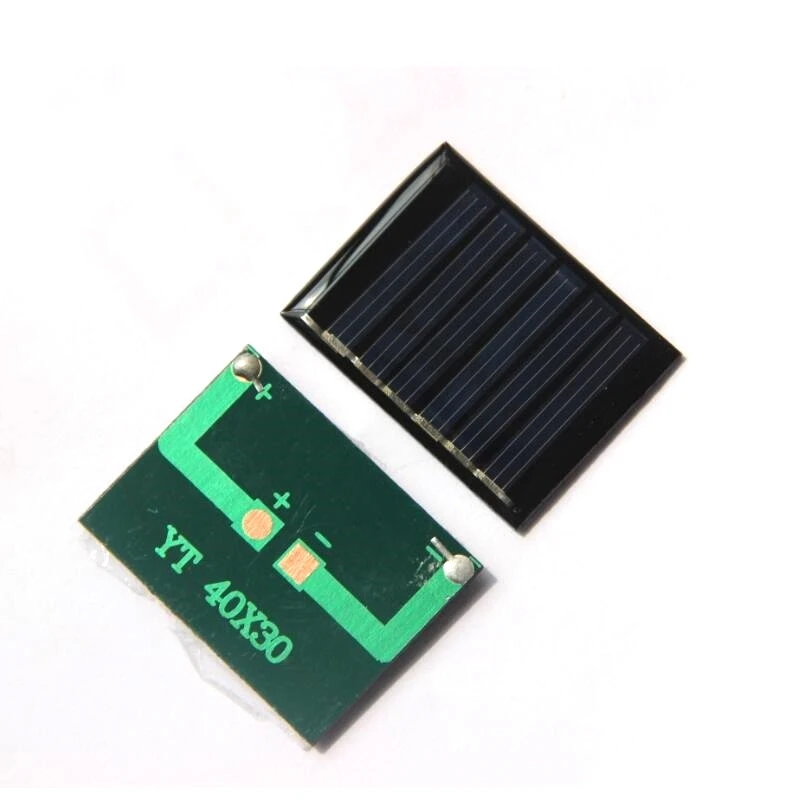 

BUHESHUI 0.15W 3V Polycrystalline Solar Cell 40*30mm Solar Panel Charger For 2.4V Battery 100pcs