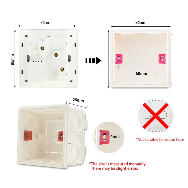 Avoir gniazdka elektryczne Rj45 TV Tel gniazdo ścienne czarne szkło Panel materiałowy słabe wtyczki prądu strona główna słabe gniazdko podwójne