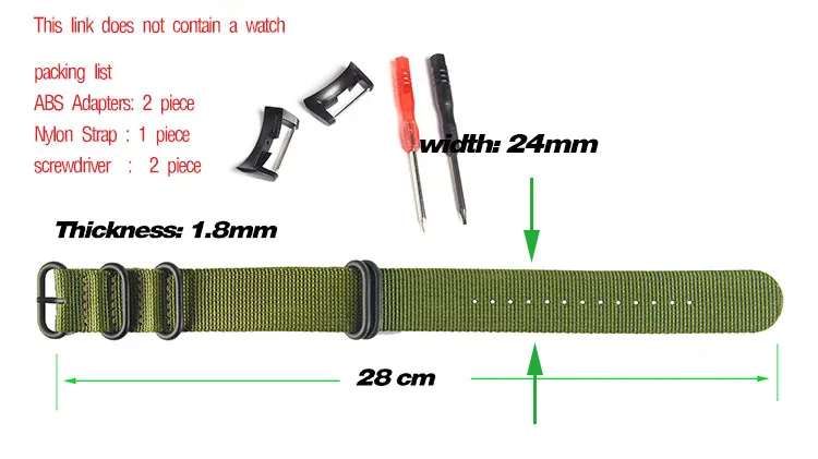 For Suunto D6 D6i Dive Computer Watch Nylon Strap Watchbands+ PC Adapters