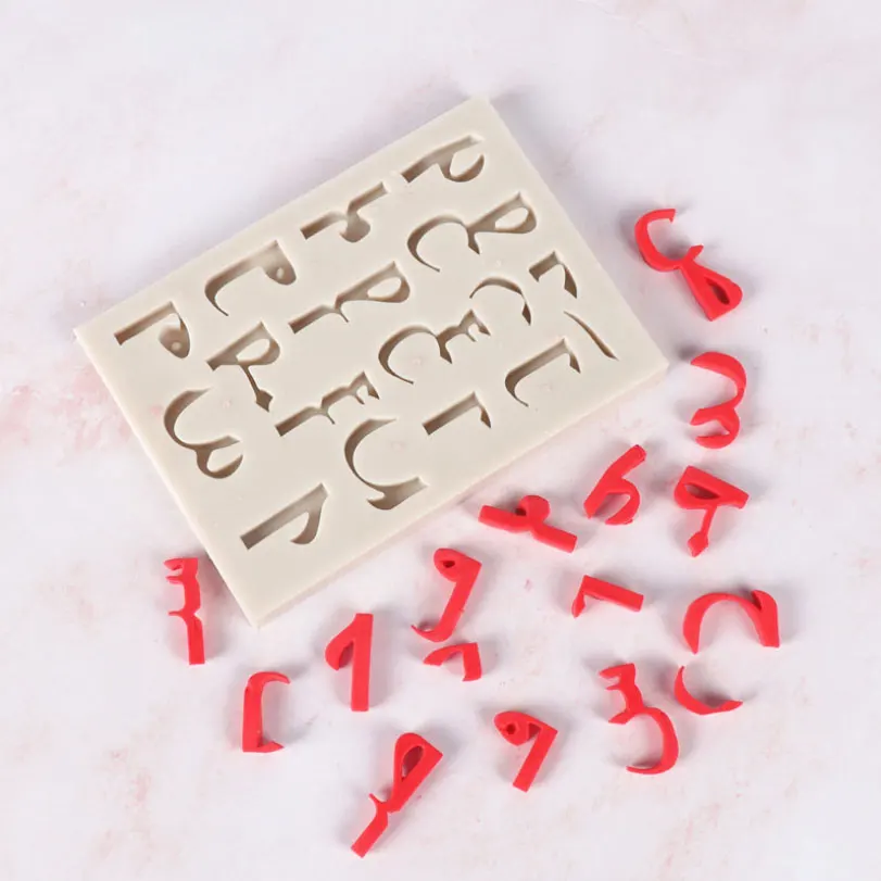 Arabic Letters Silicone Mold Fondant Mould Cake Decorating Tools Chocolate Gumpaste Molds, Sugarcraft, Kitchen Gadget