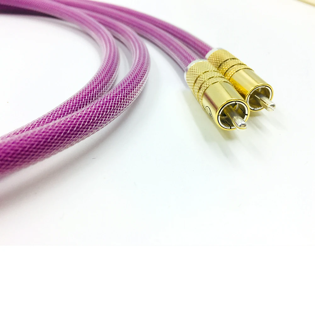 TOP-HiFi Pair  Gold Plated RCA Plug XLO-HTP1 RCA XLO Audio CD Amplifier Player Speaker RCA Reference Interconnect Cable