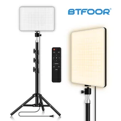 Panel de luz LED para estudio fotográfico, lámpara de relleno de vídeo de 2700k-5700k, iluminación de fotografía con soporte de trípode, brazo largo, Enchufe europeo para transmisión en vivo