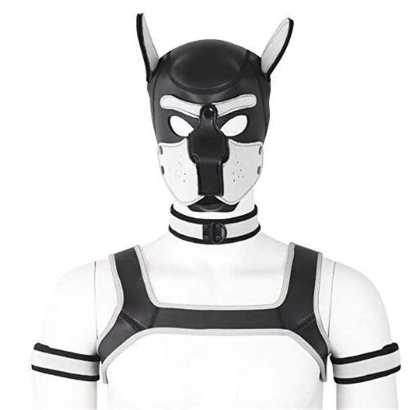 SexShop New Puppy Play Dog BDSM Hood Mask Collar Armband Cosplay Fantasy Harness Bondage fetish Adult Games Sex Toys For Couples