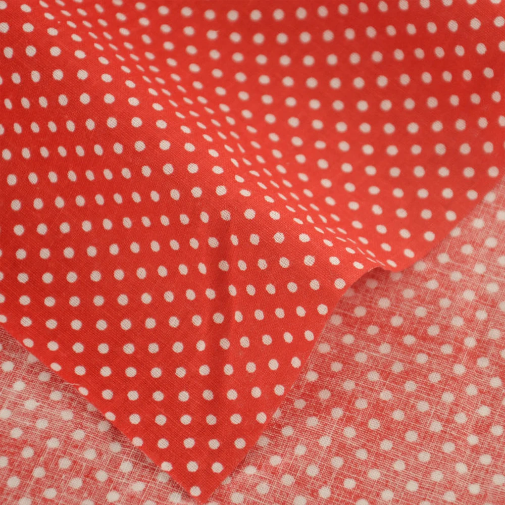 Red White Dot Style Cotton FabricTelas Tecido Tilda Fabrics Fat Quarter Tissue Sewing Crafts Dolls DIY Textile Cloth