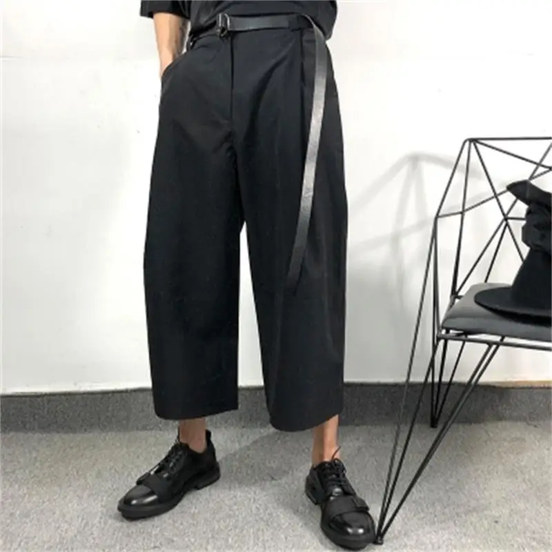 Men's Casual Pants Spring And Summer New Brunet Trend Simple And Loose Straight Pants Youth Fashion Pants Nine Minutes