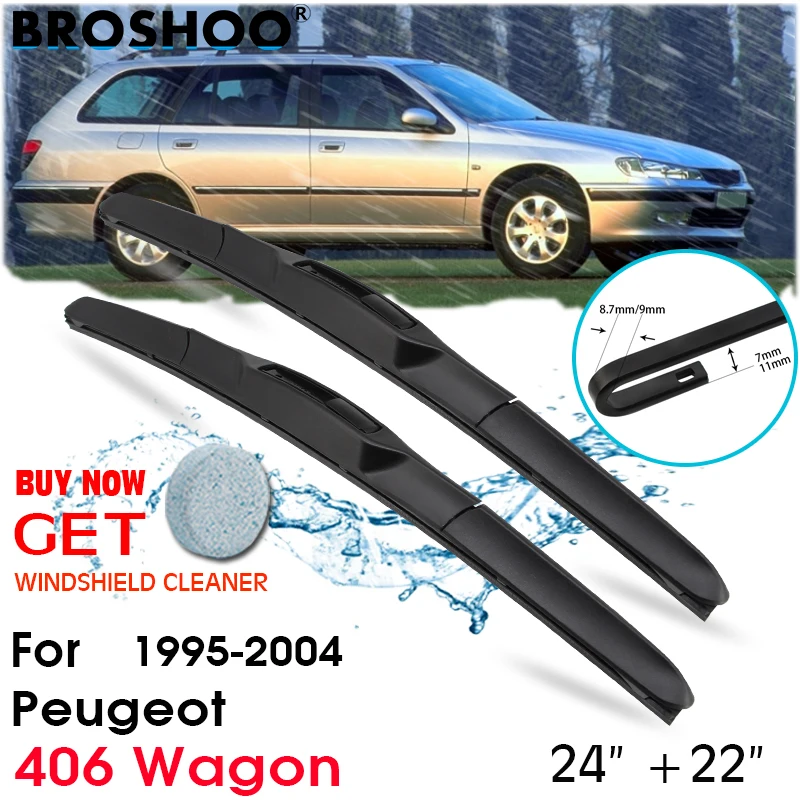 Car Wiper Blade Front Window Windscreen Windshield Wipers Blades J hook Auto Accessories For Peugeot 406 Wagon 24