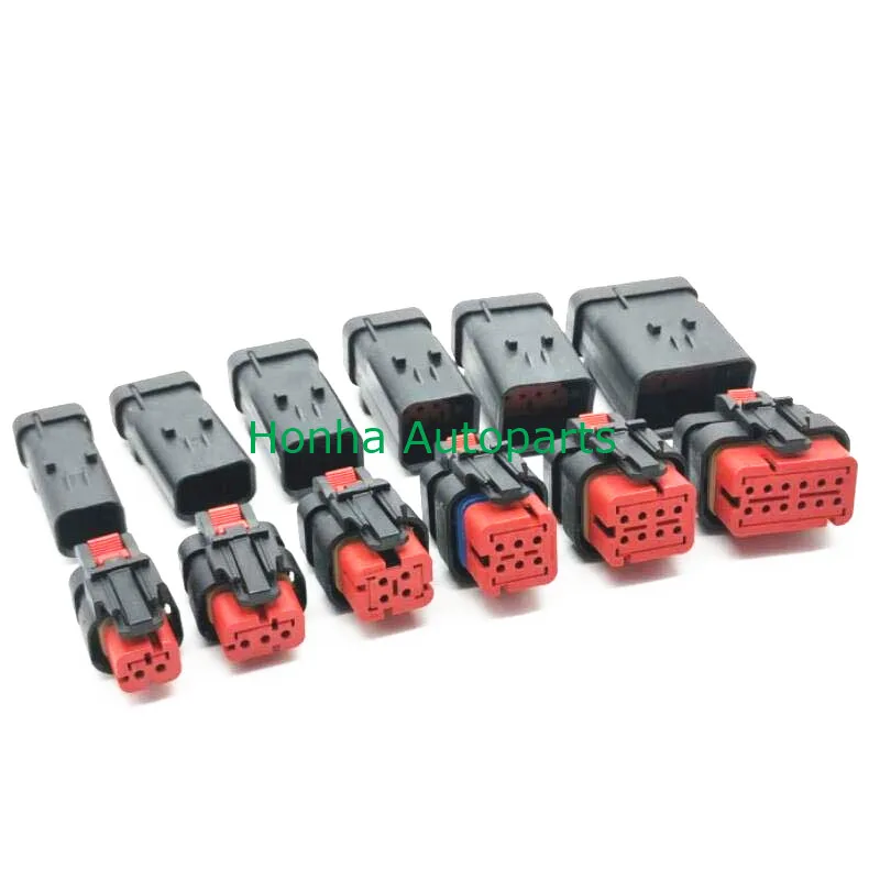 Free shipping 2 pcs Tyco AMPSEAL 16 series 2 3 4 6 8 12 pin waterproof male female auto connector 776427-1 776428-1