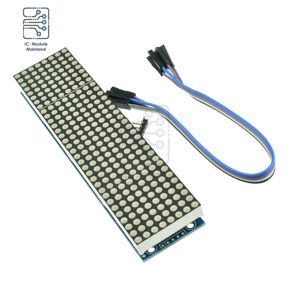 MAX7219 Dot Matrix Module LED Microcontroller Display Module for Arduino 4 In 1 with 5P Line MCU LED Display Control Module