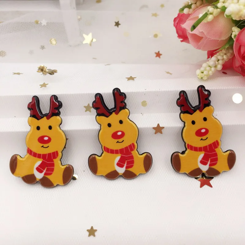 

Kawaii красочный Рождественский олень плоская задняя акриловая простыня миниатюрный Узор 8 шт. аппликация Сделай Сам Скрапбукинг домашний декор ремесла