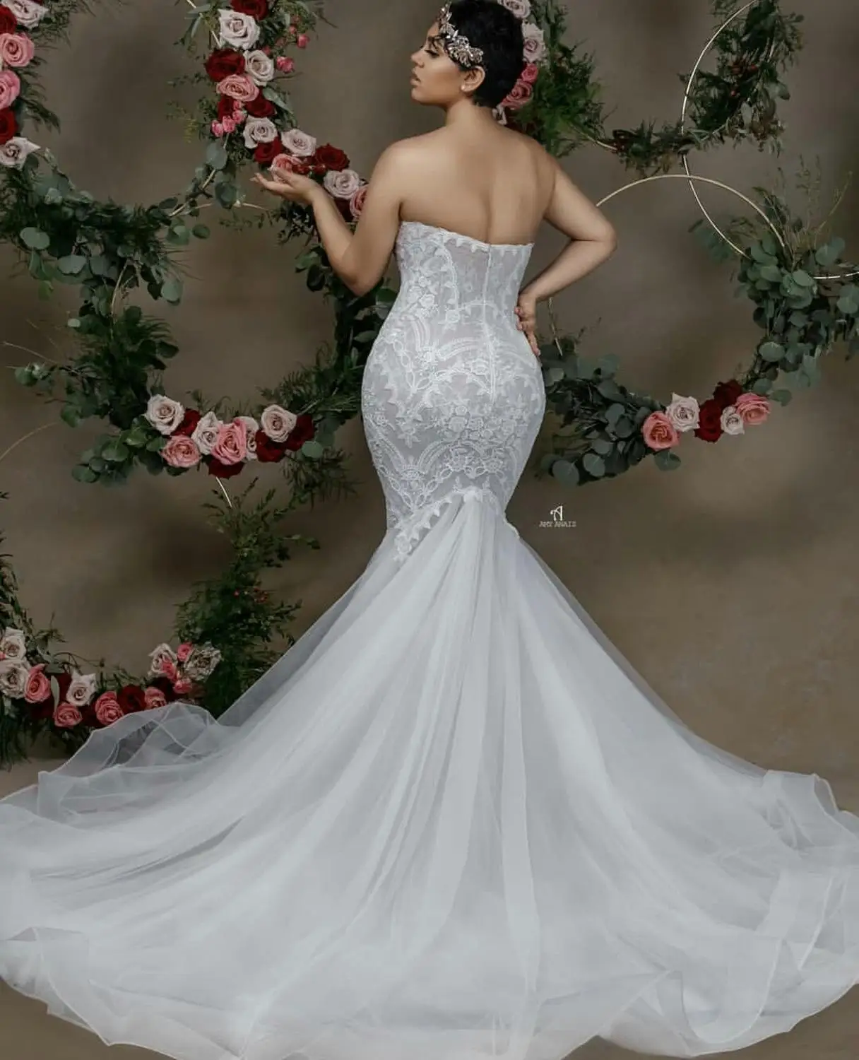 2020 vestidos de casamento querida renda apliques sereia vestidos de noiva feitos sob encomenda sem costas trem varredura plus size vestido de casamento