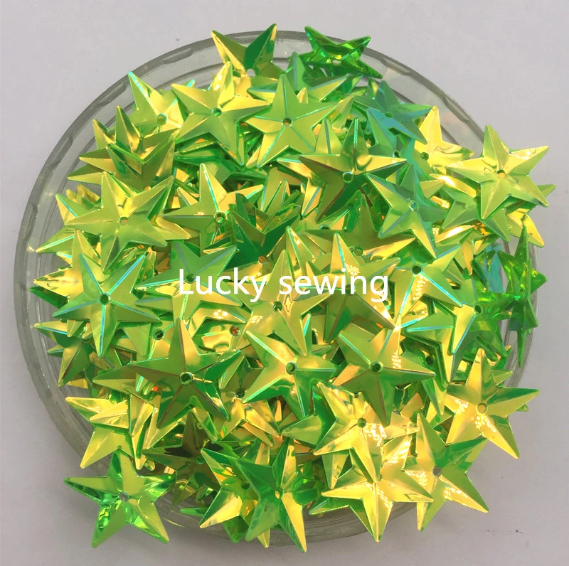 10g/Lot 15mm Golden Light Five Star Sequins PVC Paillettes Party Wedding Crafts DIY Sewing Clothes Lentejuelas Accessories