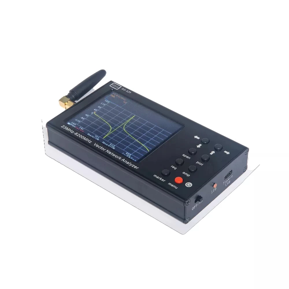 GS-320 23-6200MHz Portable VNA SWR 6G WIFI 2.4G /4G/5.8G GPS Vector Network Analyzer Reflectometer NanoVNA + 3.2\