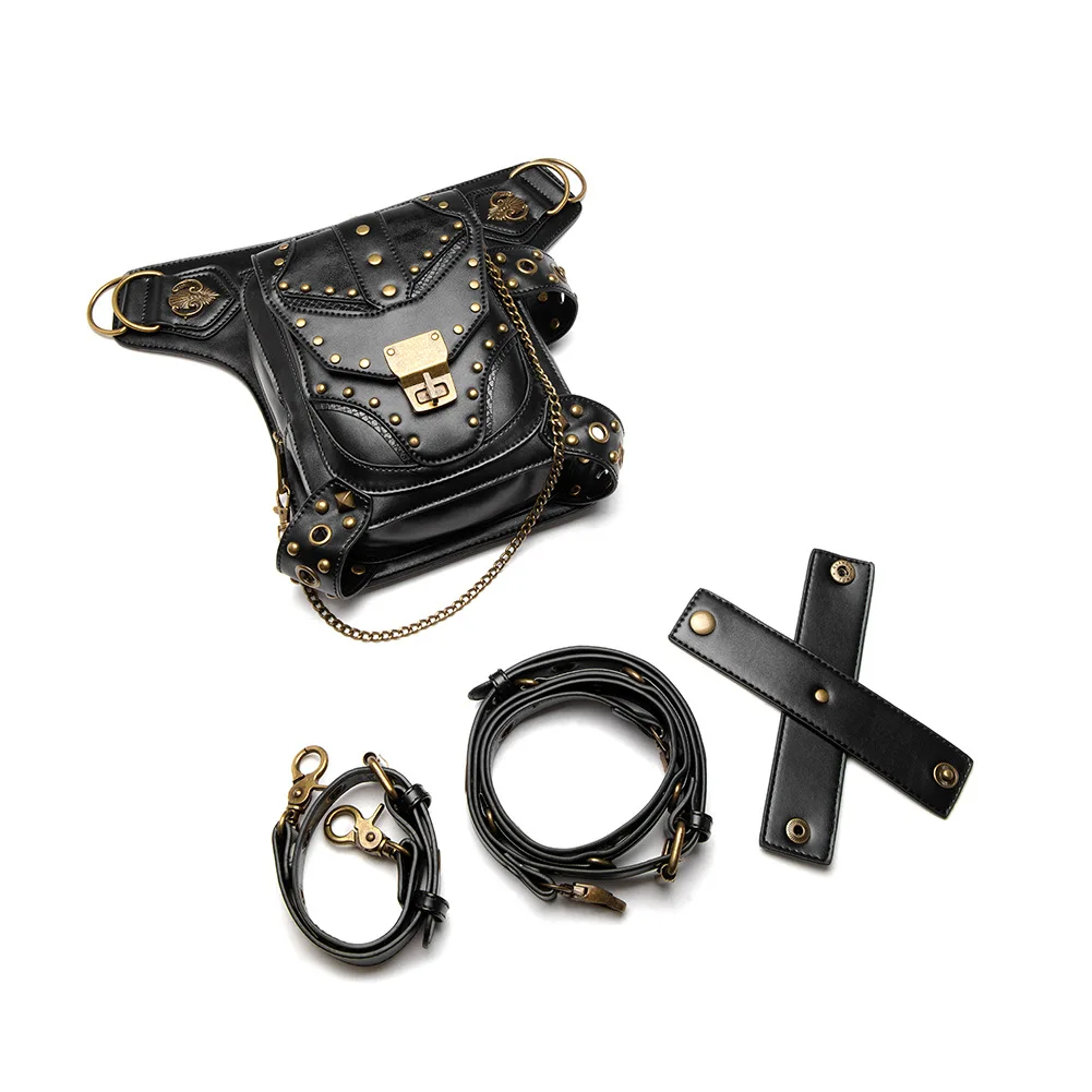 New Vintage Steampunk Bag Steam Punk Retro Rock Gothic Waistbag Goth Shoulder Waist Bags Packs Victorian Style Women Men Leg Bag