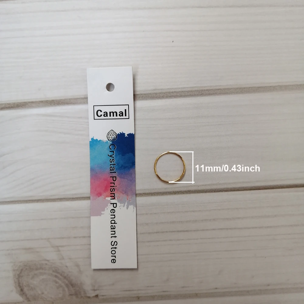Camal-Anillo de 11mm de Color dorado para fabricación de joyas DIY, Conector de cristal octagonal, cuentas, piezas de lámpara de araña, 100 Uds.