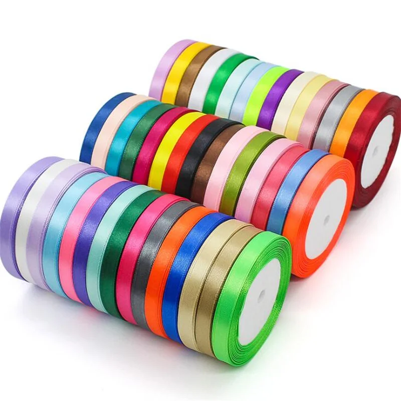 25yards/Roll (22 meters) Satin Ribbons for Wedding Birthday Party Gift Wrapping Christmas Halloween Festival DIY Crafts Ribbon