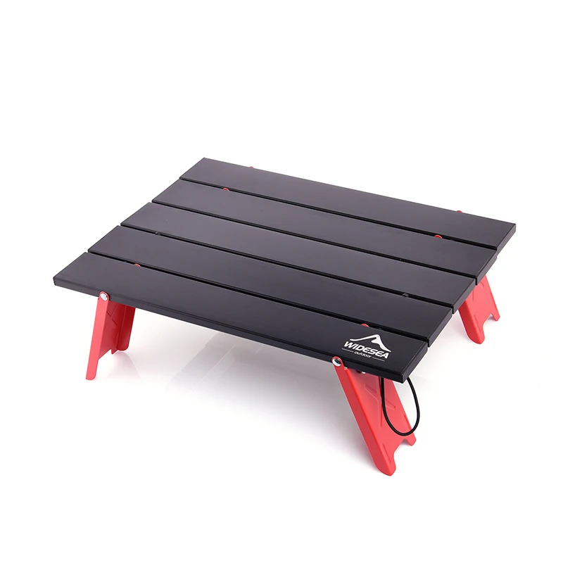Widesea Camping Mini tragbarer faltbarer Tisch für Picknick, Grilltouren im Freien, Geschirr, ultraleichter, zusammenklappbarer Computer-Bett-Schreibtisch