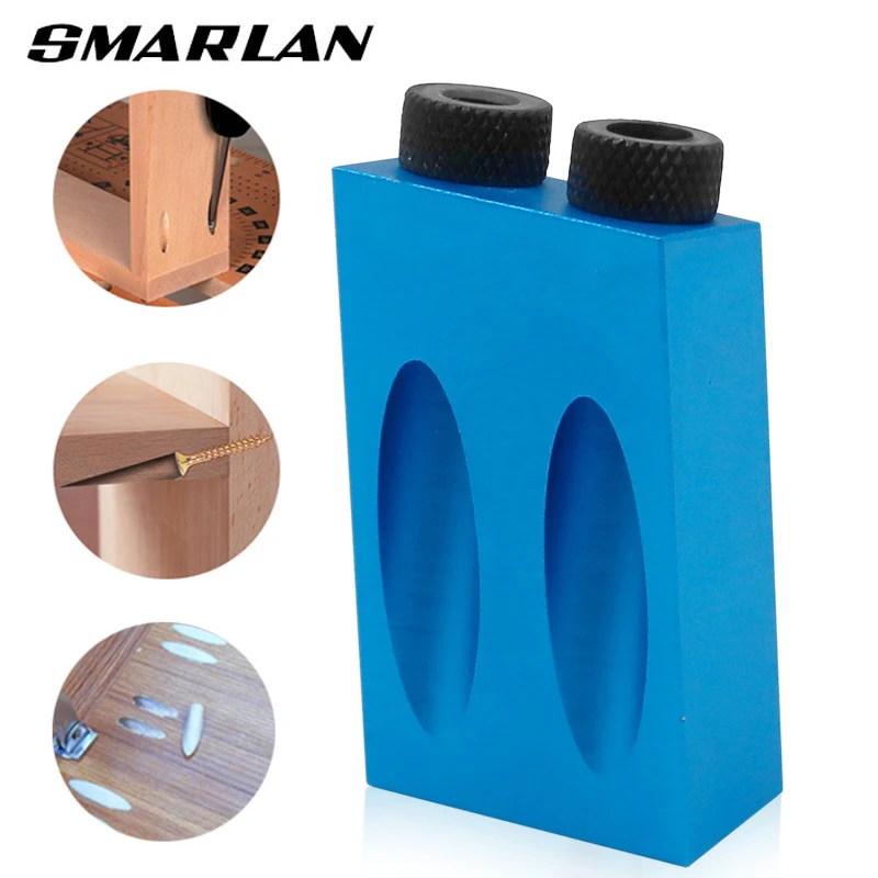 SMARLAN 14pcs localizzatore di fori obliqui punta da trapano lavorazione del legno Kit di maschere per fori tascabili Set di Guide per trapano ad angolo perforatore strumento di carpenteria fai da te