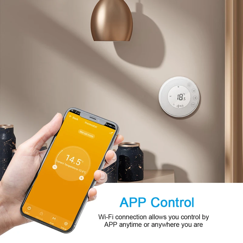 Tuya Smart Life,WiFi Smart Thermostat Temperature Controller for Water/Electric Floor Heating,Gas Boiler,Works with Alexa Google