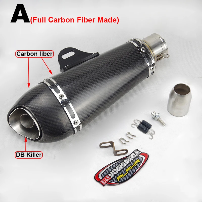 Free Ship 51mm Motorcycle Yoshimura Exhaust Muffler Motocross Escape Moto DB Killer for FZ1N R6 R15 R3 ZX6R Z900 CBR1000 GSXR750