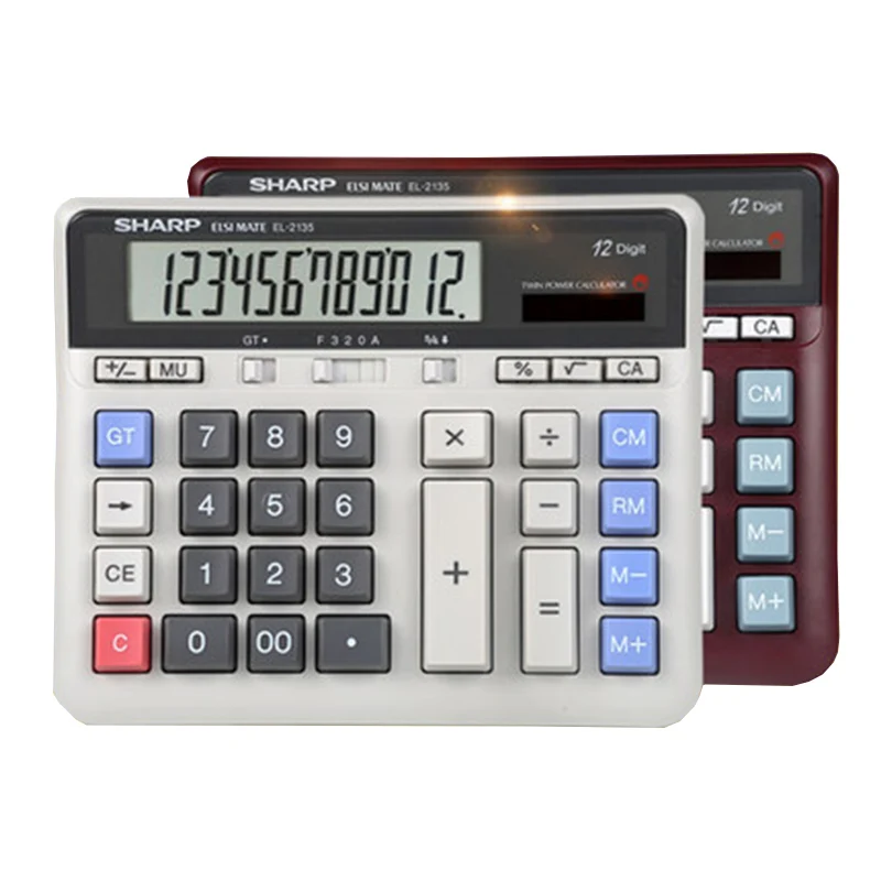 Sharp EL-2135 Computer Large Button Calculator Bank Financial Accounting Special Large Desktop Office Business Calculadoras