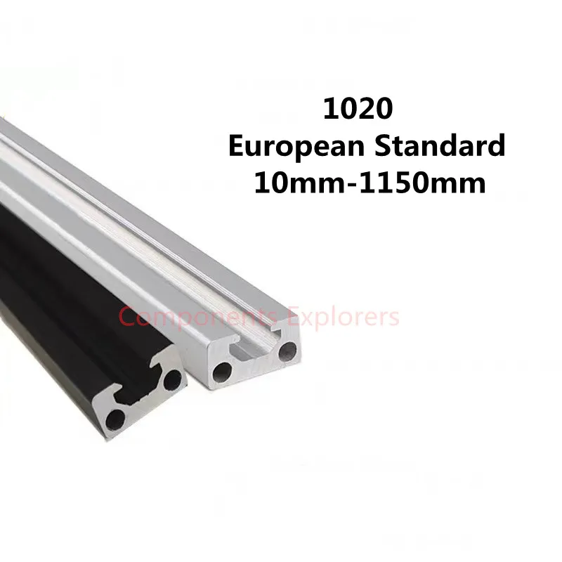Arbitrary Cutting 1000mm 1020 European Standard Aluminum Extrusion Profile Black and silver for DIY 3D Printer