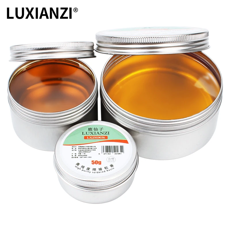 LUXIANZI 50/100/200g Rosin Solder Flux Paste Soldering Flux High Purity Rosin Flux for Soldering SMD PCB Repair Fluxo De Solda