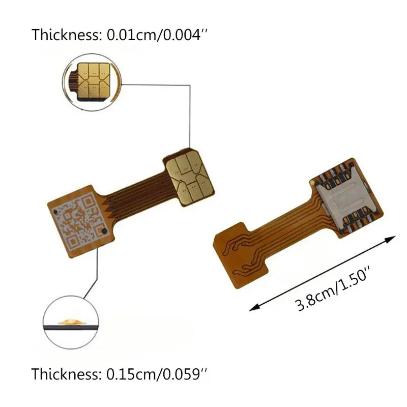 Doppel Dual Karte Adapter für Android Telefon Extender Mic