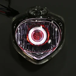 Fit for YAMAHA 2004 - 2009 FZ6 FZ6N Headlight Motorcycle LED Demon Angel Eye HID Projector Headlamp Assembly FZ600 2005 2006 07