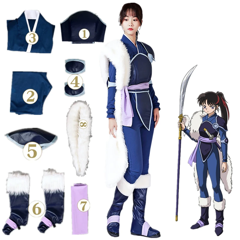 Anime Yashahime Princess Half Demon Setsuna Cosplay Costumes Coat Pants Outffits Halloween Carnival Suit