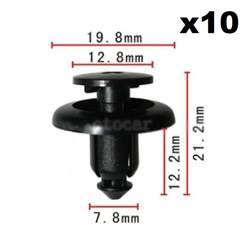 10pcs Nylon Nylon Mud Guard Fender Rivet Push Retainer Clips For Mazda Protege 1996-On BC1D-56-145