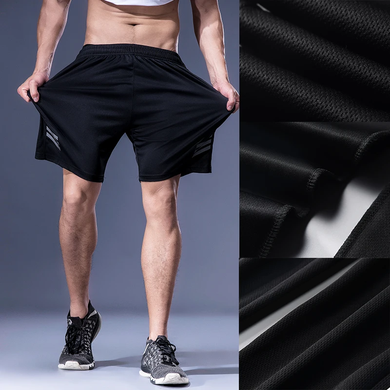 Shorts Men Running Shorts Quick Dry Workout Jogging Gym Fitness Sport Short Reflective Mens Running Sweatpants with Pockets