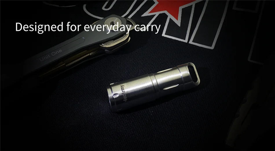 MecArmy X2S Keychain Light 130 Lumen USB Charging Stainless steel Mini Flashlight LED Torch built-in 10180 Battery