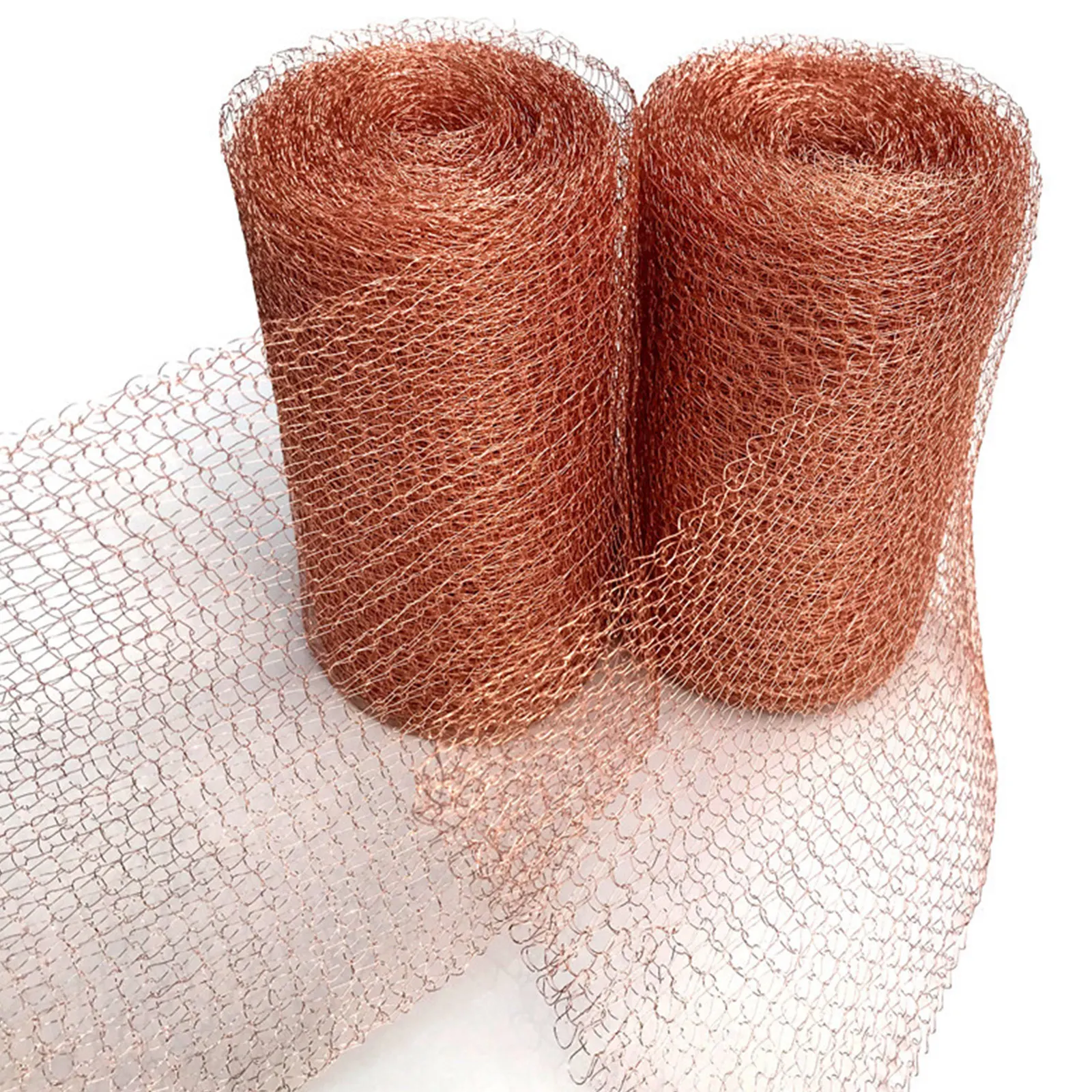 Maglia di rame tessuta rete metallica di rame a prova di lumaca di 12.7CM * 3M utilizzata per riempire fori e cuciture per proteggere il controllo dei parassiti del filtro dalle piante