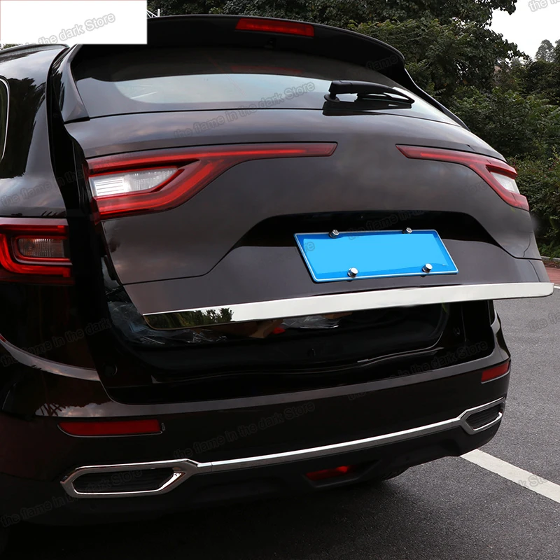 stainless steel car taildoor trims for renault koleos 2016 2017 2018 2019 samsung qm6 2020 2021 trunk decoration tail door auto