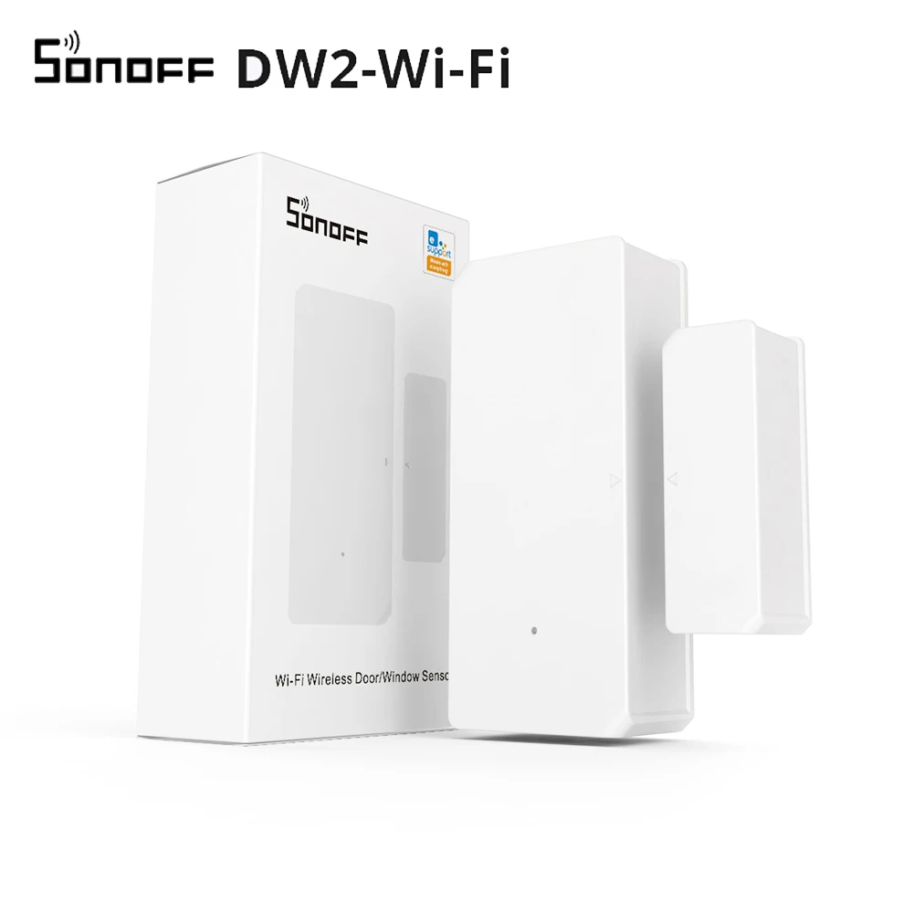 SONOFF DW2 WiFi rilevatore di sensori per porte e finestre senza fili allarmi di notifica App la sicurezza domestica intelligente funziona con e-welink