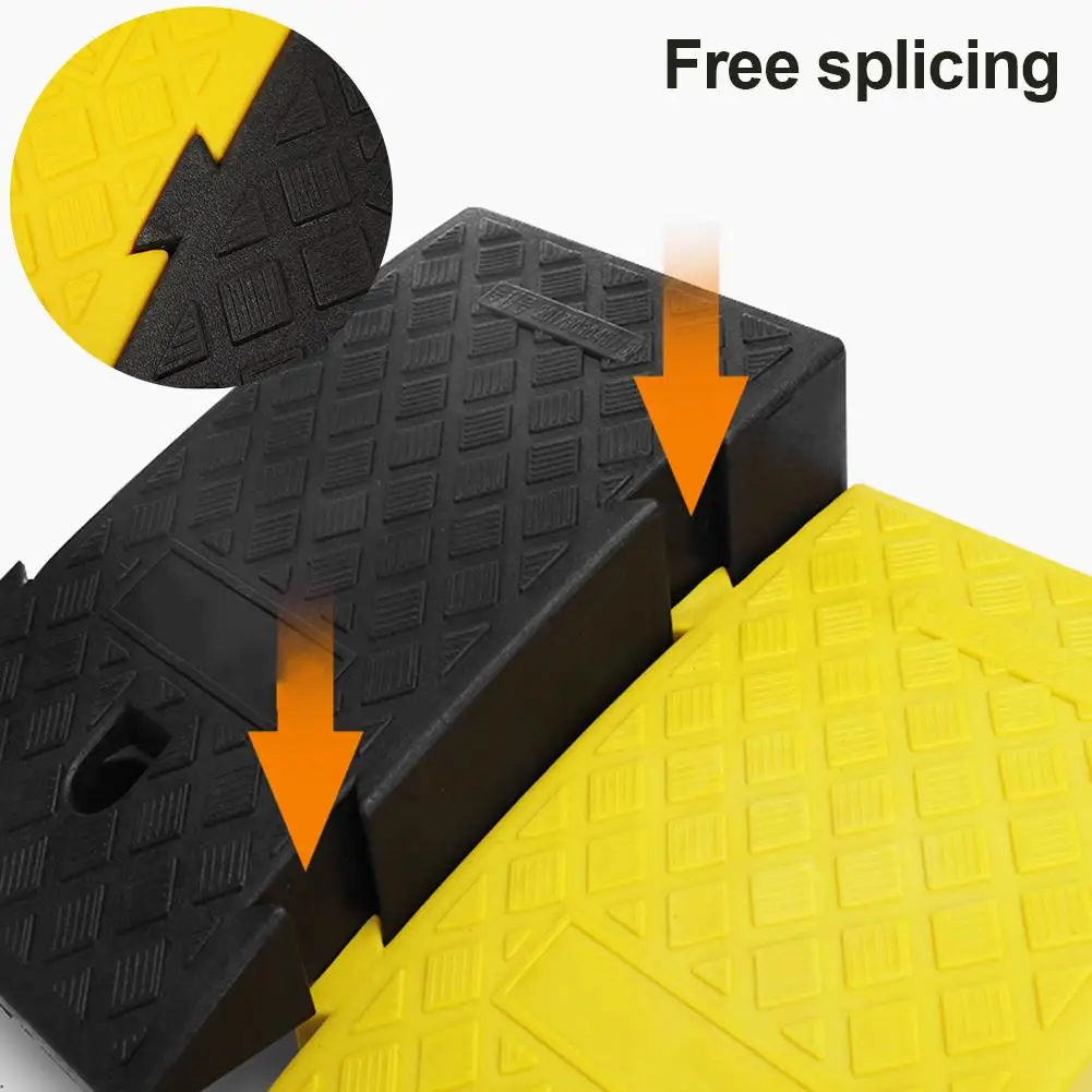 Portable Lightweight Curb Ramps Heavy Duty Plastic Threshold Ramp Kit for Car Trailer Truck Bike Motorcycle