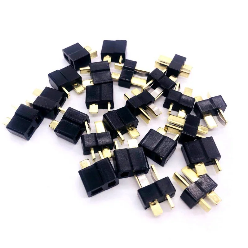 10 / 20 / 50 /100 pair Black T Plug Connectors Male Female for Deans For RC Lipo Battery Helicopter (10pair)