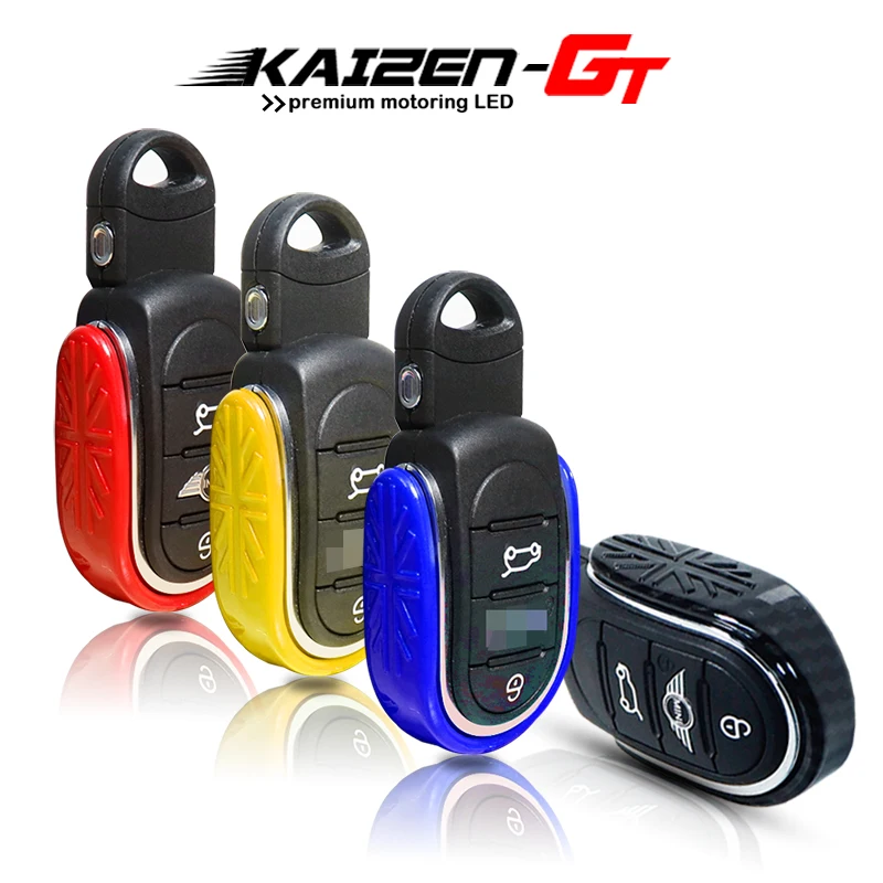 3D Union Jack Design Key Fob Case Key Cover Shell For MINI Cooper 3rd Gen F55 F56 F57, 2nd Gen F60 Countryman Car Accessories