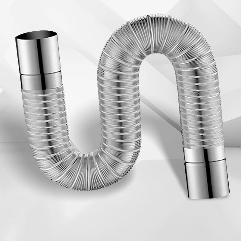 Fireproof gas water heater chimney stainless steel 60-150mm aluminum strong universal exhaust intake pipe extension tube