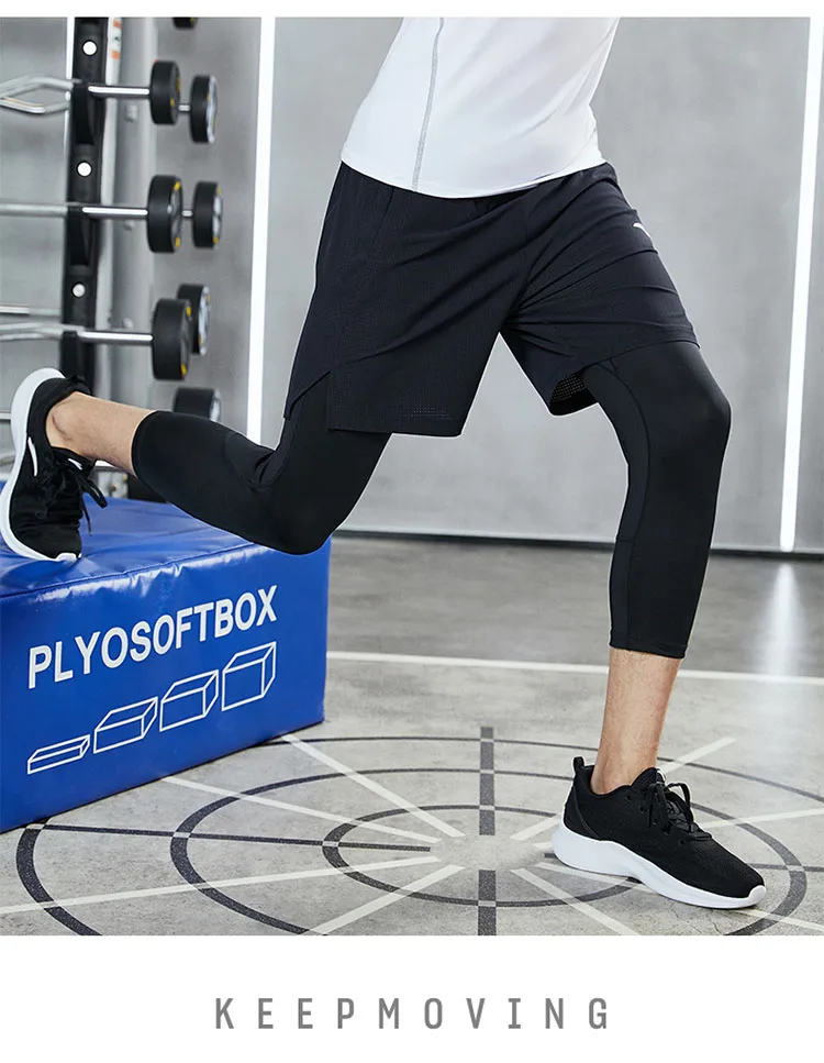 Männer Sport 3/4 Geerntete Hosen Gym Lauf Leggings Männliche Joggings Elastische Kompressionen Sweatpant Fußball Basketball Hosen – Detail 4