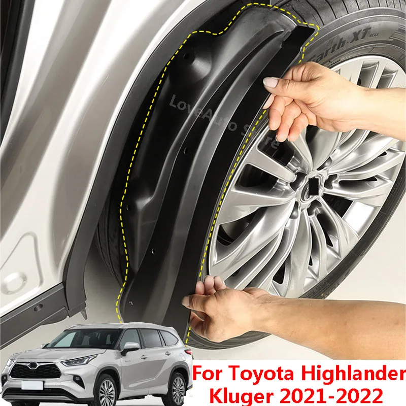 

For Toyota Highlander Kluger XU70 2021 2022 Car Fender Mudguard Refit Rear Tire Fender Rear Wheel Lining Fender Accessories